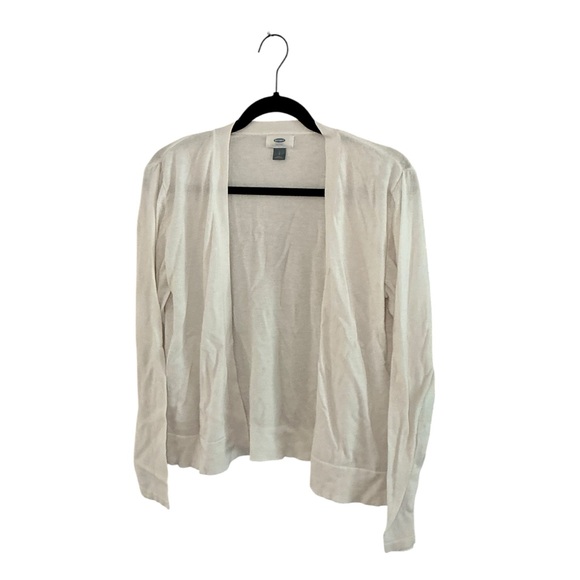 Old Navy Open Front Lightweight Cardigan Sweater Beige Neutral Long Sleeve Sz L - Picture 1 of 4